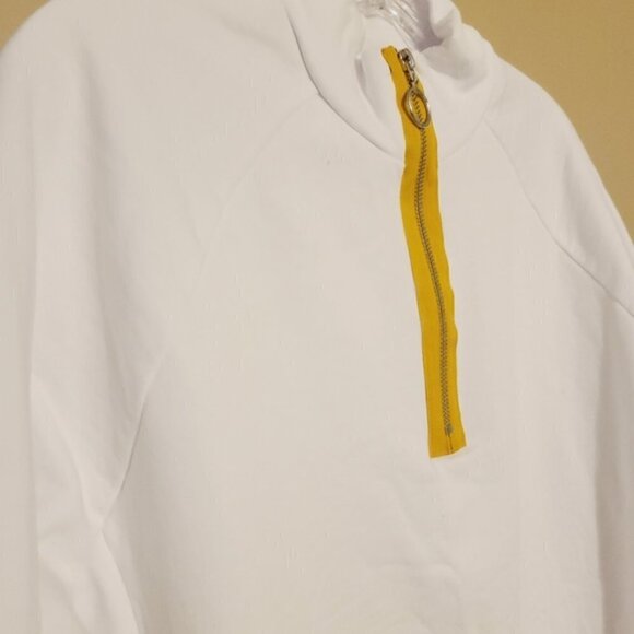 Brooklyn Supply Co. | Men's Retro White Quarter Zip Pullover (Size Small) - Picture 5 of 16